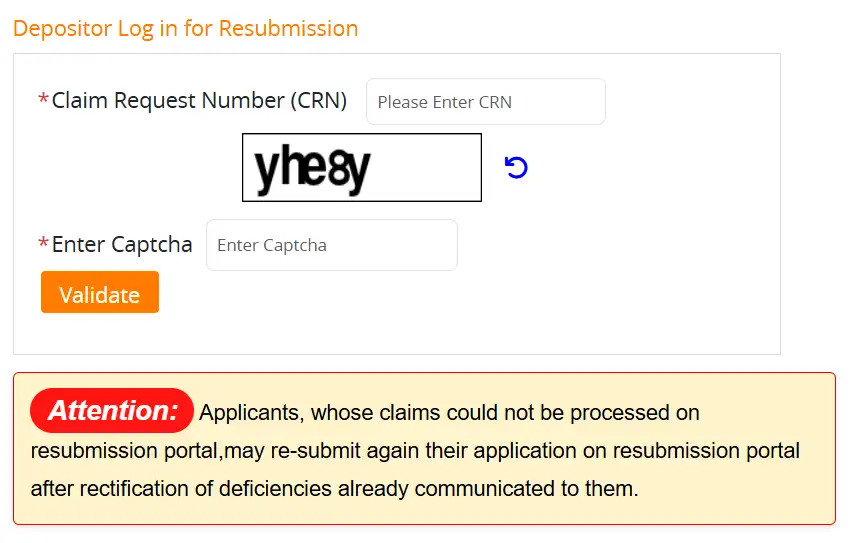 crcs sahara refund portal resubmission login
