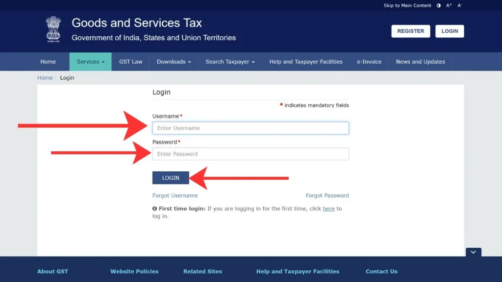 gst portal login